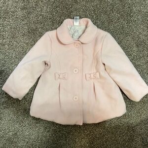 Little Me | Pastel pink pea coat, 24m.